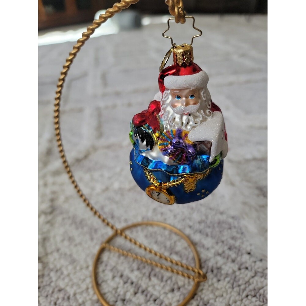 Christopher Radko Christmas Ornament IN THE NICK OF TIME GEM Made In Poland